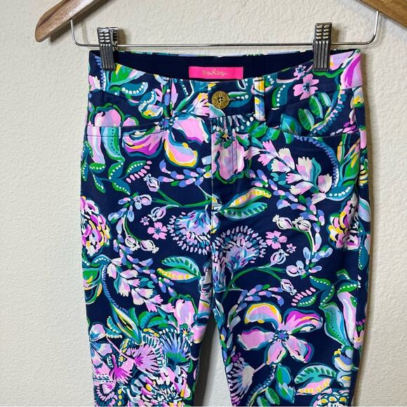 Lilly Pulitzer Kelley Stretch Pants She’s Got Sol Womens Size 00 - Picture 3 of 6